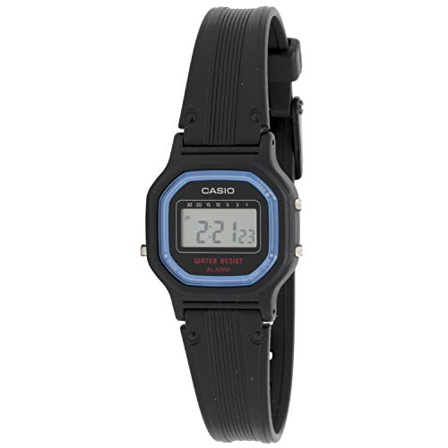 CASIO 19241 LA-11WB-1W - Reloj para señora/niño correa caucho, color negro