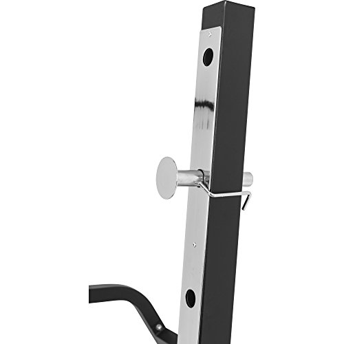 Gorilla Sports Hantelbank mit separater Ablage – klappbare negativ Trainingsbank mit verstellbarem Curlpult und Langhantelablage - 6