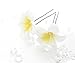 2 Large Plumeria Flower Hair Pins Frangipani Pearl Beach Bridal Wedding Clip Exclusively Sold By Starcrossed Beauty h49