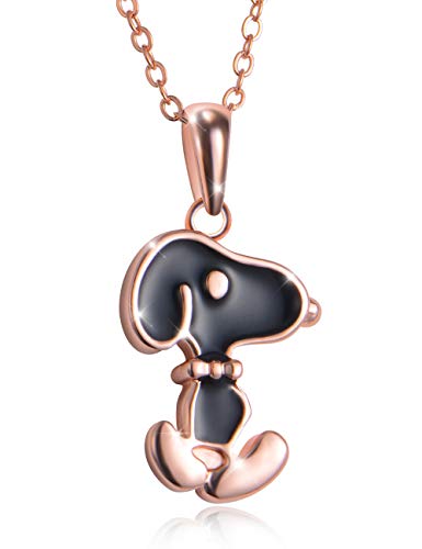 KOLOVEADA Collar de Las Mujeres 18K Collar de Oro Rosa Collar de Perro Colgante para la Boda de Navidad Día de la Madre de San Valentín Regalo