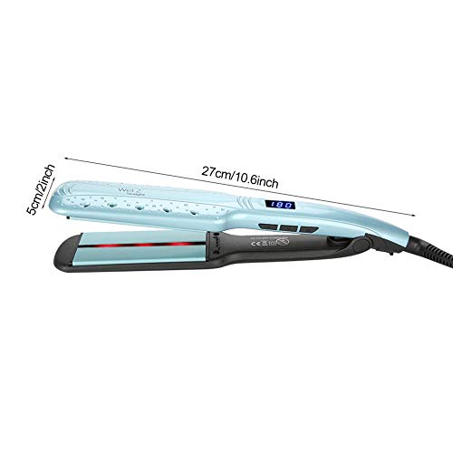 Hair Brush for Hair Straightener Beauty Styling Professional Electric Heated Comb Ergonomics design Tourmaline Ceramic Hair Straightener   3 in 1 design deeply nourishing hair Light Blue 1  