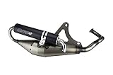 Silenciador en aluminio negro Tecnigas Q-TRE - 0608503 - Kymco Agility 50 - Escape tipo original