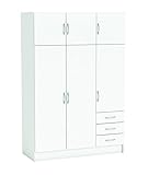Acabado en blanco. Demeyere, \"Magnum 3 Plus, 3 Puertas 3 Cajones, Armario, Madera, Blanco Perla.