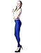 HDE Women's Shiny Solid Color Seamless Cool Stretch Leggings Great Seasonal Wear (Royal Blue)