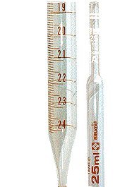 Pipette, gestuft, 25 ml, zertifiziertes Laborglas, Güteklasse A