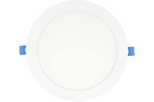 Eurekaled – Faretto LED da incasso slim tondo 18W foro 205mm luce naturale 4000K IP20 luce diffusa con angolo apertura di 120° spessore 11mm, lampada LED per cartongesso diametro esterno 225mm