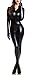 Produktbild Mangotree Kostüm Wet Look Catsuit Bodysuits Dessous Nachtkleid Clubwear Catlady Kostuem (schwarz)