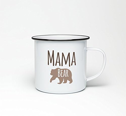 Mama Bear Mug Mothers Day Mum Present Novelty Gift Enamel Coffee Cup 10oz