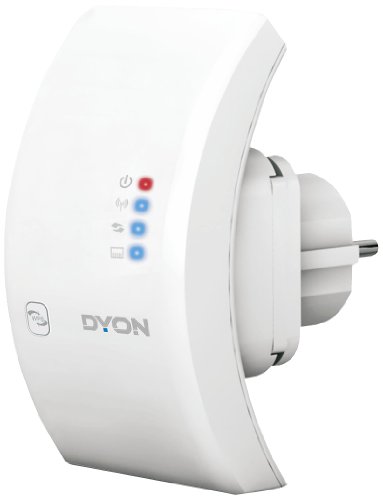 Dyon D10001 - Repetidor de WiFi (300 Mbit/s, tecla de WPS), Color Blanco