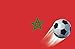 Produktbild 1art1 112980 Fußball - Marokko Länder-Flagge Aufkleber Poster-Selbstklebendes Fensterbild 68 x 44 cm