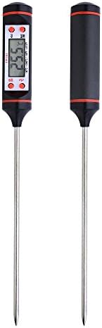 Cooking Grill Thermometer Instant Read Best Digital Thermometer for Grill chicken BBQ Smoker Kitchen Meat Turkey Candy and All Food (Black)