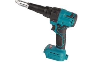 SEAFRONT Pistolet à Riveter sans Fil 18V, Pistolet à Riveter électrique sans Balais Bleu, Outil Manuel à écrou à Rivets Automatique pour Batterie BL1815 3.2 à 4.8mm