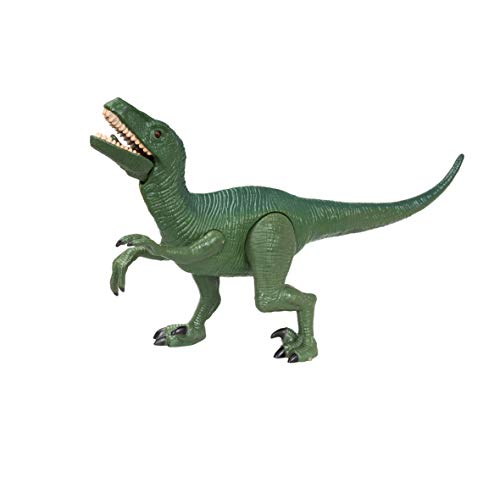 Wild predators- Velociraptor - pequeño, Color Verde (Worl Brands XT380818-3)