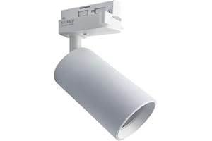 SILAMP Spot LED sur rail 80° Monophasé BLANC pour ampoule GU10