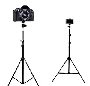 Generic 71 inch Tripod Big Foldable Tripod with Mobile Clip Holder Bracket,4 Section Adjustable Travel Tripod