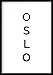 Produktbild NORDIC WORDS Oslo (weiß/schwarz) Norwegen Stadt Poster