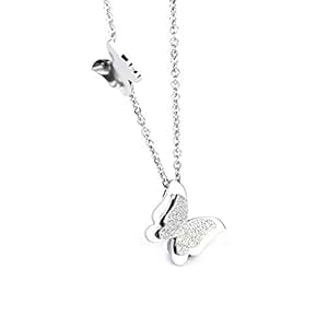 Collana Farfalla In Acciaio Inossidabile – Gioiello Portafortuna Angelo Custode – Regalo San Valentino Donna – Placcatura 14K - 4