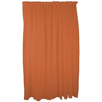Terracotta Rod Pocket Voile Net Curtain 59 X 90 Amazon Co Uk