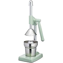 Kitchen Craft Living Nostalgia Heavy Duty Levier Manuel Orange Centrifugeuse, Aluminium, Anglais, Sauge, 26 x 13 x 41.5 cm