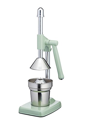 Kitchen Craft Living Nostalgia Heavy Duty Levier Manuel Orange Centrifugeuse, Aluminium, Anglais, Sauge, 26 x 13 x 41.5 cm