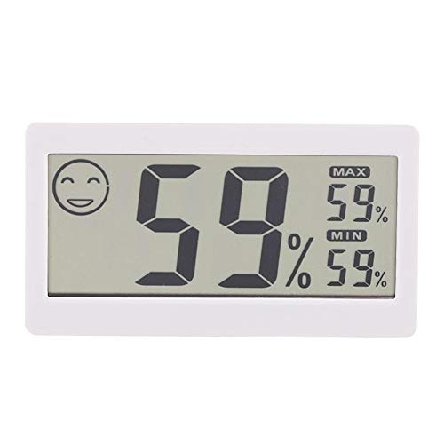 Thermomètre Hygromètre Numérique, Thermo-hygromètre Domestique Électronique Ecran LCD Détecteur de Température Humidité Monitoring Time Recorder Monitor Moniteur de jauge 2-en-1