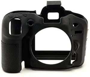 IJJA D7100/7200 Camera Silicone Protective Body Cover Compatible with Nikon D7100/7200 Camera Professional Silicone Rubber Camera Case Cover Detachable Protective (Black)