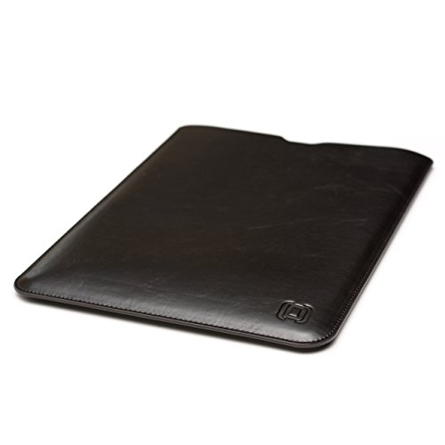 Kunst Leder iPad Pro Sleeve – Tablet-Hülle von Dockem; Schlank, Einfache und Professional Vorstand mit weicher Mikrofaser gefüttert Filz Dunkelbraun Basic-Synthetic-Leder Schutzhülle Tablet Tasche Cover für iPad Pro 12.9 - 2