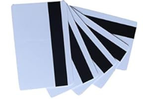YARONGTECH (Paquete de 10) tarjetas de plástico PVC LOCO blanco tarjeta magnética 30 mil Impresora de tarjetas de banda magnética para imprimir CR80