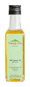 Trikuta Oils Jammu Cold Pressed Wild Apricot Oil | Natural Extra Virgin Nourishing Oil for Face/Beard & Body | 100 ml - Pack of 1