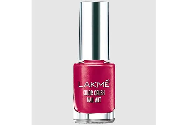 LAKM Color Crush Nailart, M5 Burgundy, 6 Ml, Shimmery Finish