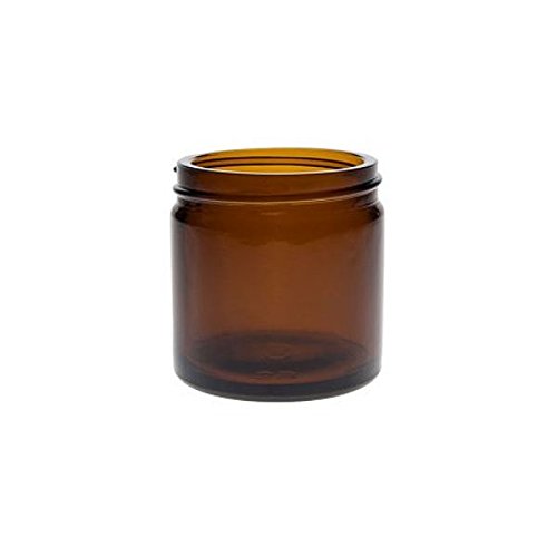 Viva Haushaltswaren #61107# 4 braune Glastiegel 60 ml / Salbentiegel / Cremetiegel / Glasdosen aus Braunglas inklusiv Beschriftungsetiketten, braun, 5.1 x 5.1 x 5.3 cm - 5