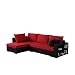 Produktbild Mirjan24  Ecksofa Clovis, Moderne Eckcouch mit Schlaffunktion und Bettkasten, Ottomane Universal, Couch L-Form, Farbauswahl, Wohnlandschaft (Porto 36 + Haiti 18)