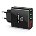 Produktbild CAFELE USB Ladegerät Ladeadapter Smart Lade Technologie mit Digitaler Anzeige (3 Ports, Schwarz) MEHRWEG