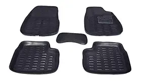MIZZEO 3D Black Car Floor/Foot Mats (Set of 5) for Honda City 1.3/1.5 Type 1 (1998-2001)