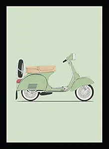 BIRDS MIND Bike Travelling Quotes Synthetic Wood Wall Hanging Framed Poster for Home Living Room Boys Girls Bedroom Wall Frames L x H 9.5 Inches x 13 Inches