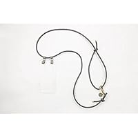 iPhone 7 Hülle zum umhängen mit geflochtener Lederkordel in grau