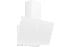 SNDOAS Hotte Aspirante 60cm, 700 m³/h Puissance d'aspiration élevée, 9 Vitesses, Commande Tactile, Arrêt Retardé (1-9 minutes), Evacuation ou Recyclage, Blanc