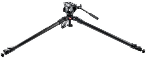 Manfrotto MVK500C Lightweight Fluid Video System with Carbon Fiber Legs (Black)