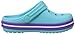 Crocs Crocband Kids, Unisex-Baby Clogs, Blue (Pool/Neon Purple), 8/9 UK Child