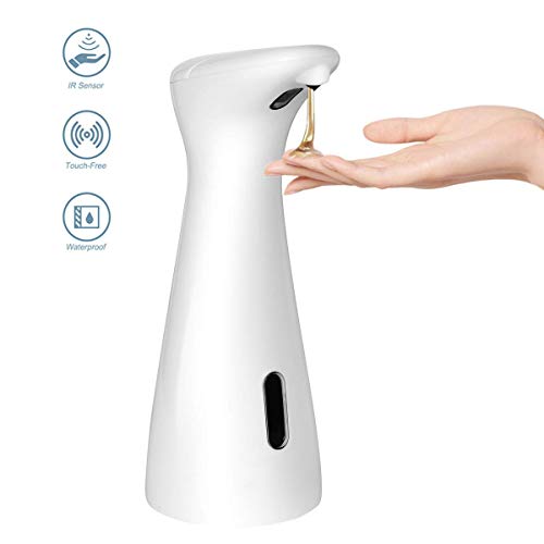 Abwei Dispensador de Jabón Automático, Dispensador Jabon Cocina Impermeable IPX6 con Sensor de Movimiento por Infrarrojos para Cocina, Baño, Hotel y Restaurante (200 ml)
