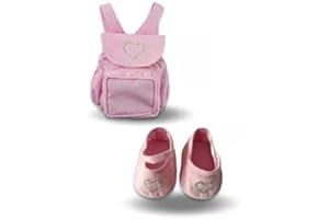 Build Your Bears Wardrobe Teddy Bear Clothes fits Build a Bear Teddies ZIP BackPack Bag | Shoes (pink)