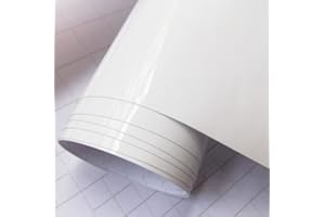 BKSTUFF BkWrapping Pellicola Adesiva per Auto Bianco Lucido, Pellicola Rivestimento Protezione Adesiva, Car Sticker Wrapping (30cm x 150cm)