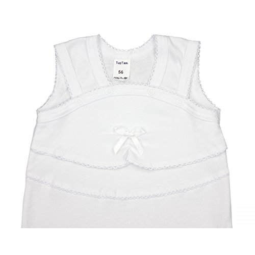 Taufkleidung 3-tlg. Set Baby Strampler Jäckchen Mütze Taufanzug Jungen Taufstrampler Mädchen - 5