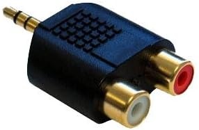 Aptii 3.5mm Jack to 2 x RCA female Phono connector plug