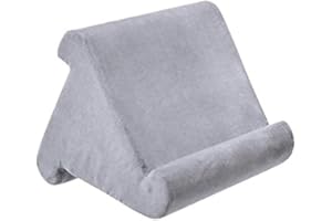 HEZHU Tablet Ständer Kissen Kissenständer Buchablage Multi Angle Soft Bed Pillow Holder Tragbarer Dreieck Tablet Ständer (Grau)