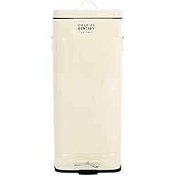 Charles Bentley Retro Cuisine Pédale Poubelle en Différentes Couleurs Square - Entièrement Assemblé - 30L