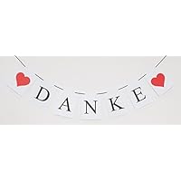 Girlande Danke, Vintage / Rustikal, für Hochzeitsshootings, als Dekoration und Geschenk zur Hochzeit. Made in Germany.