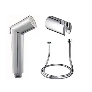 ASTER Slider ABS Adjustable Health Faucet Gun with 1 mtr Flexible Stainless Steel Tube and ABS Wall Hook (Chrome Finish)