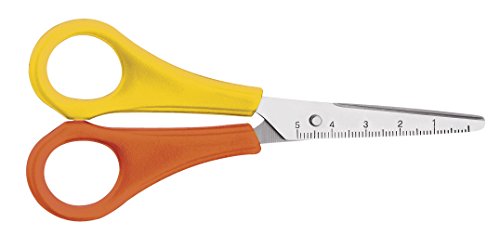 Westcott E-21596 00 Kids Scissor Lefty Witch cm-Scale, Pointed tip, 5"/13 cm, red/Yellow