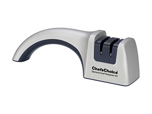 Chef's Choice4450105 Professional Chef'sChoice Manual Diamond Hone Knife Sharpener, Rubber, Pearl Gray/Black
